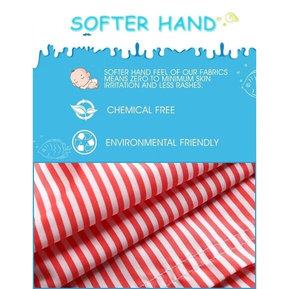 Maamgic Boys Swimsuit Swim Trunks  Size 8  Red Striped  Pool Beach Water Park - Picture 11 of 13